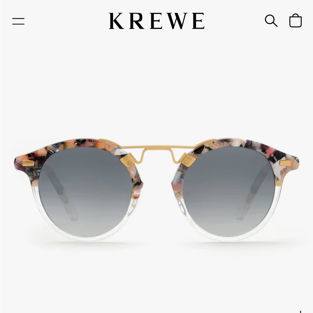 KREWE Multicolor Sunglasses with Gold Accents